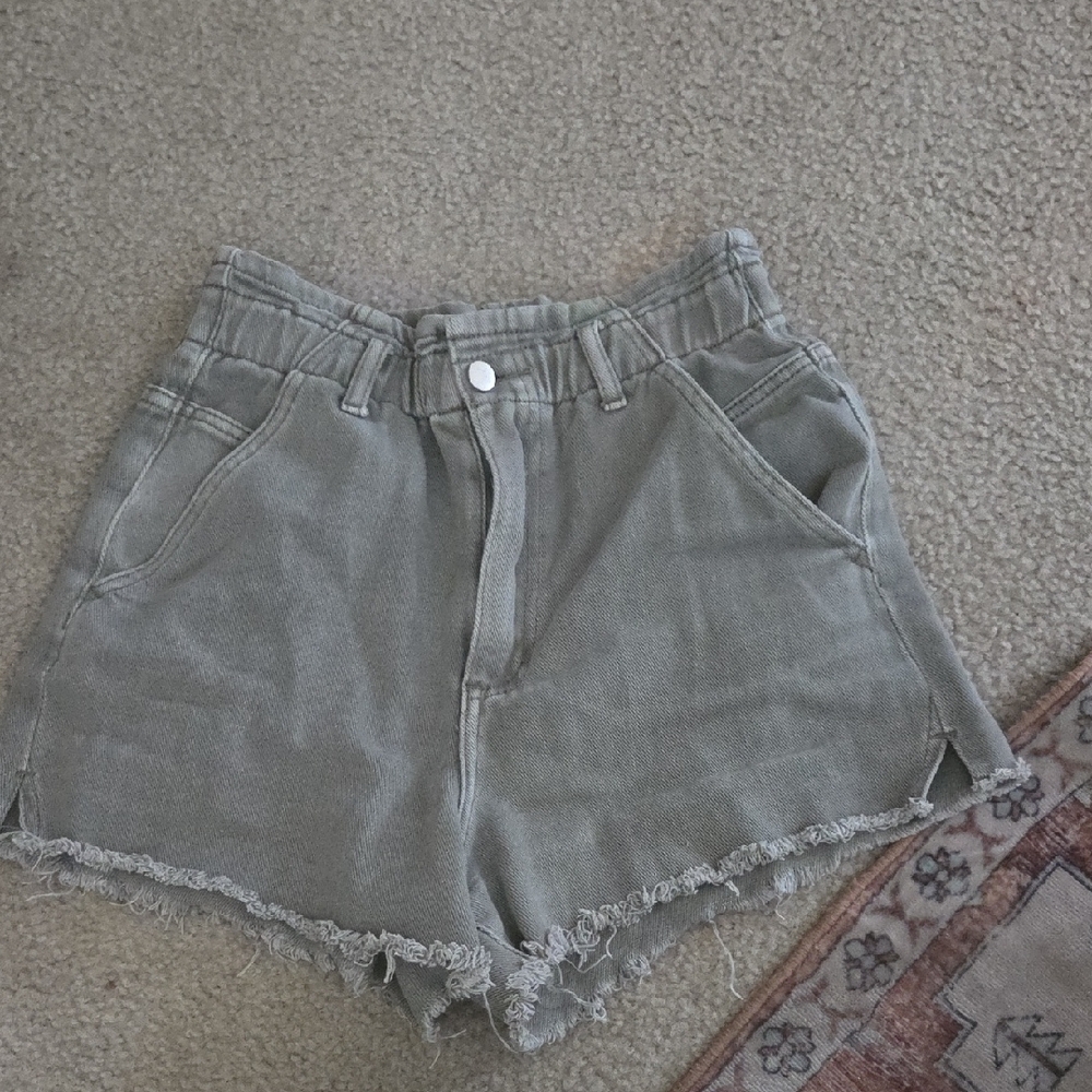 Stylish Light Army Green Women's Shorts